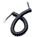 10Pcs RJ11 Male to Male Curley Telephone Extension Coil Cable Cord 2m Black