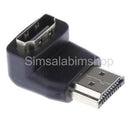 90 Degree+ 270 Degree Right Angle HDMI Male to Female HD Adapter for HDTV