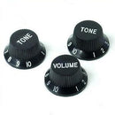 Guitars Control Knobs 1-Volume 2-Tone For Strat Fender Stratocaster Black SP