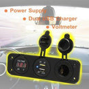 Cigarette Lighter Socket Splitter 12V Dual USB Charger Power Adapter Outlet Car