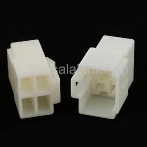 10 Kits 4 Way Pin 6.3mm Electrical Locking TAB Connector Plug & Socket Kit