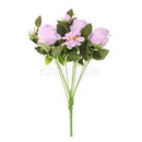 9Head Artificial Rose Flowers Silk Bouquet Bridal Home Vase Decor DIY Purple