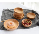 Stackable Bowl Wooden for Noodles Soup Dessert Salad Oatmeal Gruel Cereal M