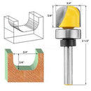 1/4'' Shank 3/4'' Diameter Bowl Router Bit Dish Tray Carving Woodwork Cutter Kit