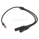 12" Universal Male to 2 Female Splitter Extension Radio AM/FM Antenna Cable