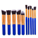 10Pc Makeup Brushes Tool Set Cosmetic Eyeshadow Face Powder Foundation Lip Brush