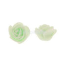 100Pcs Artificial Pale Green Plastic Rose Flower Head Bulk Craft Home Decor