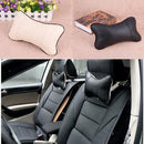 Travel Car Auto Seat Head Neck Rest Leather Cushion Pad HeadRest Bone Pillow