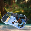 Reptile Tortoise Turtle Vivarium Tank Fish Aquarium with Coconut Tree Blue