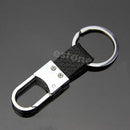 New Fashion Black Leather Strap Keyring Keychain Key Chain Ring Key Fob