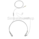 Universal 3.5mm Throat Mic Air Tube Covert Earpiece Headset Earphone White
