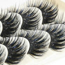 5 Pairs Blue+Black Handmade Long Thick Cross False Eyelashes Makeup Eye Lashes