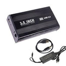Portable 3.5 inch USB 2.0 SATA HDD Hard Drive Disk External Case Box Enclosure