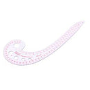 11.8" Long Comma Shaped Plastic Transparent French Curve Ruler SplIne