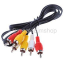 4 IN 1 Audio Video RCA 4 Way Selector Switcher with AV Cable for DVD Game