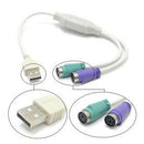 New USB Type A Male to PS/2 PS2 Female Cable Keyboard Mouse Adapter Converter