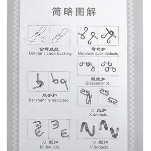 7 Sets IQ Test Toys Mind Game Brain Teaser Metal Wire Puzzles Magic Trick