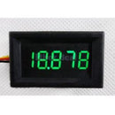 DC 3.5-30V 3 Wire Green LED 5-Digital Display Voltage Voltmeter Panel