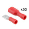 100Pcs Female&Male Spade Insulated Connectors Crimp Electrical Wire Terminal