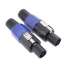 5 Pieces Professional 4-Pin Male Speaker Connector Jack Speaker Plug