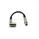 1ft Premium XLR Male to Female Right-Angle Microphone Audio Extension Cable