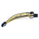 6 Pin Male to 2x PCIe 8Pin (6+2Pin) Male Graphics Video Card Cable Adapter