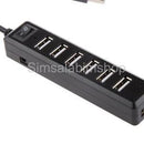 2x 7-Port USB 2.0 Multi Charger Hub +High Speed Adapter ON/OFF Switch Laptop