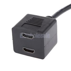 2Pack Fast Speed HDMI Male to 2X HDMI Female Y Splitter Switch Adapter Cable