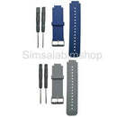 2x Silicone Band Strap Bracelet for Garmin Vivoactive Smart Watch Gray+Blue
