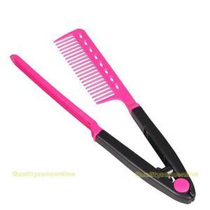 Fashion V Type Hair Straightener Comb DIY Salon Hairdressing Styling Tool