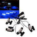 4x 3 LED Car Charge 12V Glow Interior Decorative 4in1 Atmosphere Light Lamp Blue