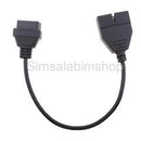 Car Error Fixing 12 Pin To 16 Pin OBD2 OBDII Scanner Cable Adapter For GM