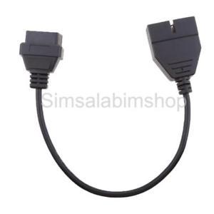 Car Error Fixing 12 Pin To 16 Pin OBD2 OBDII Scanner Cable Adapter For GM