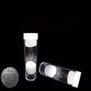 1x 30mm Applied Clear Round Cases Coin Storage Protective Tube Holder Plastic ry
