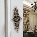 6 xRetro Bronze Rose Decor Kitchen Cabinet Drawer Handle Pull Knob Hardware