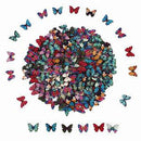 50Pcs Mixed Bulk Butterfly Phantom Wooden Sewing Buttons Scrapbooking 2 Holes