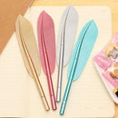 Colorful Feather Shape Gel Ink Pen Rollerball Refills Stationery School Things