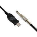 10ft USB Male to 6.35mm Male Electric Guitar Cable Studio Audio Cable Cords