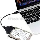USB 3.0 to SATA 22Pin Converter 2.5'' Hard Drive Adapter Cable For Macbook