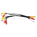 30CM AV Cable To Red White Yellow RCA Phono Audio R-&-L Video TV AV Lead