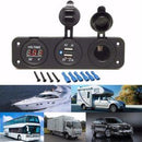 Cigarette Lighter Socket Splitter 12V Dual USB Charger Power Adapter Outlet Car