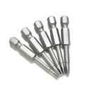 5Pcs/Set Magnetic Triangle Head Screwdriver Bits S2 Steel 1/4 Hex Shank 50mm SP