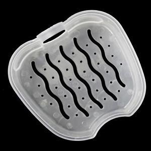 Denture Bath Box Case Dental False Teeth Storage Box with Hanging Net Container