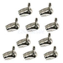 10pcs 1/4" 6.35mm Mono TS Right Angle Guitar Plug Flat Male Connector