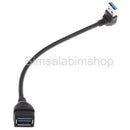 Up 90+Down 90Angle USB 3.0 Male to Female Data Sync Extension Cable