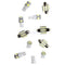 11x White LED Light T10 & 31mm Dome Door & Tag Lamp For Interior Package Kit
