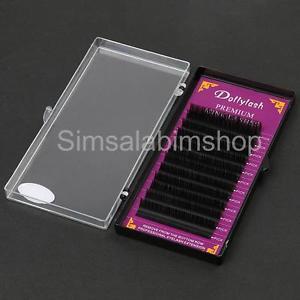 Fiber Black Eyelash Extension D Curl 0.15 Individual Semi Permanent 13mm