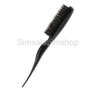 Hairdressing Barber Hairstylist Styling Teasing Nylon Bristle Brush Comb