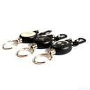 Metal Retractable Key Chain Card Badge Holder Steel Recoil Ring Pull Belt Clip