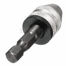 1/4'' Inch Hex Shank Keyless Drill Bit Chuck Adapter Converter Quick Change Tool